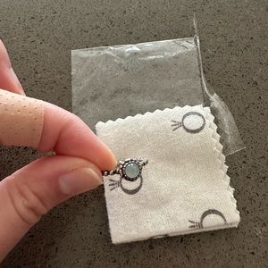 Pandora blue-grey stone ring